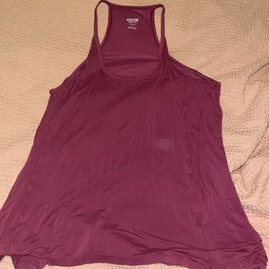 Dark pink long tank top